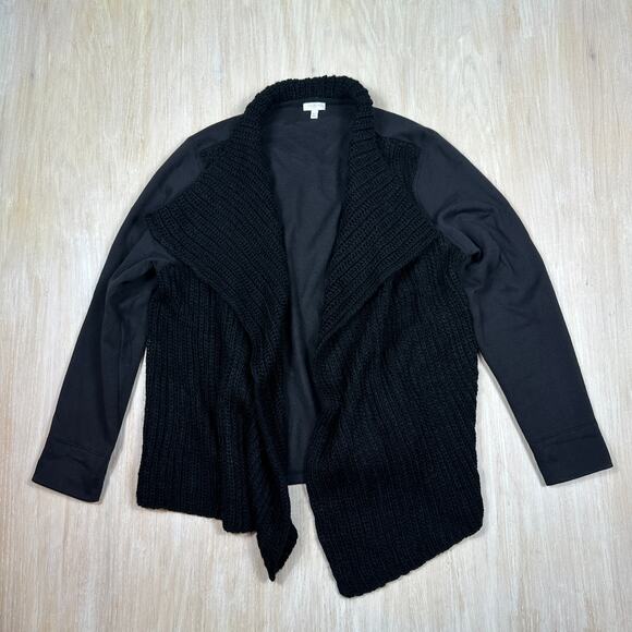 Talbots Open Front Drape Collar Knit Wool Blend Office Cozy Cardigan Sweater XL - Picture 1 of 12